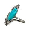 Anello con turchese e zirconi