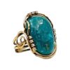 Anello con grosso turchese