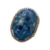 Anello con lapislazzuli e zirconi
