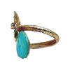 Anello con fiore e turchese
