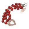 Bracciale  in argento e corallo