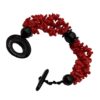 Bracciale in corallo e onice
