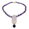 Collana in ametista e quarzo