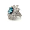 Anello con zircone azzurro