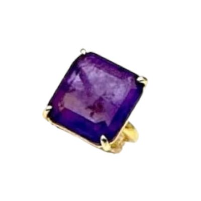 Anello con pietra viola