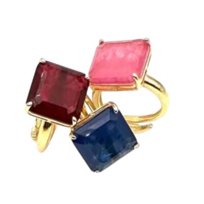 A-101 Anello con pietra colorata