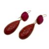 Orecchini con corallo e agata rosa