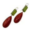 Orecchini con corallo e agata verde