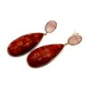 Orecchini con corallo e quarzo rosa