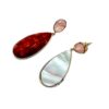 Orecchini con corallo e quarzo rosa