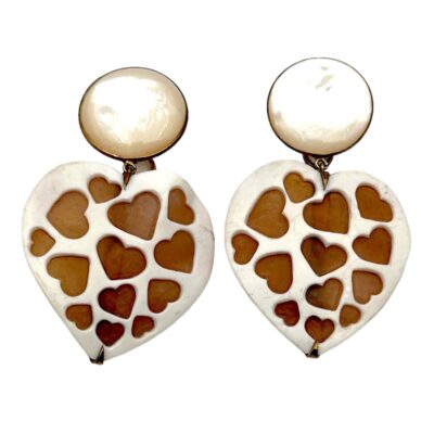 Orecchini  cuori di cammeo