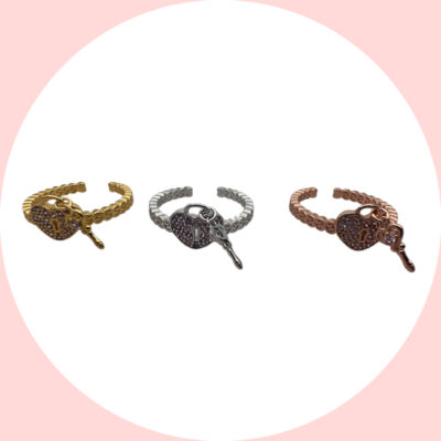 Heart-shaped padlock ring