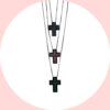Collana con croce e zirconi