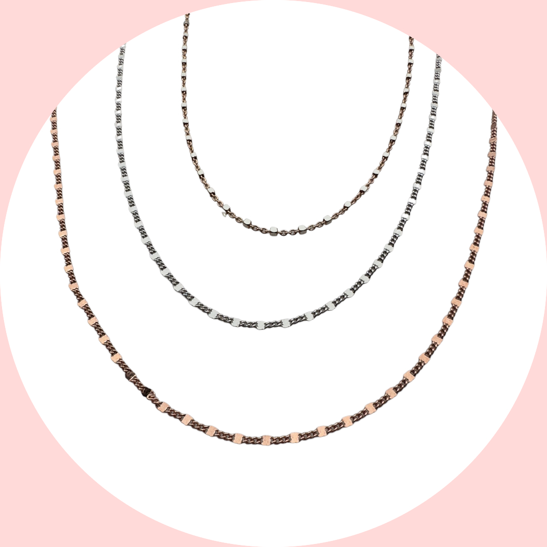 Collana a dadini schiacciati