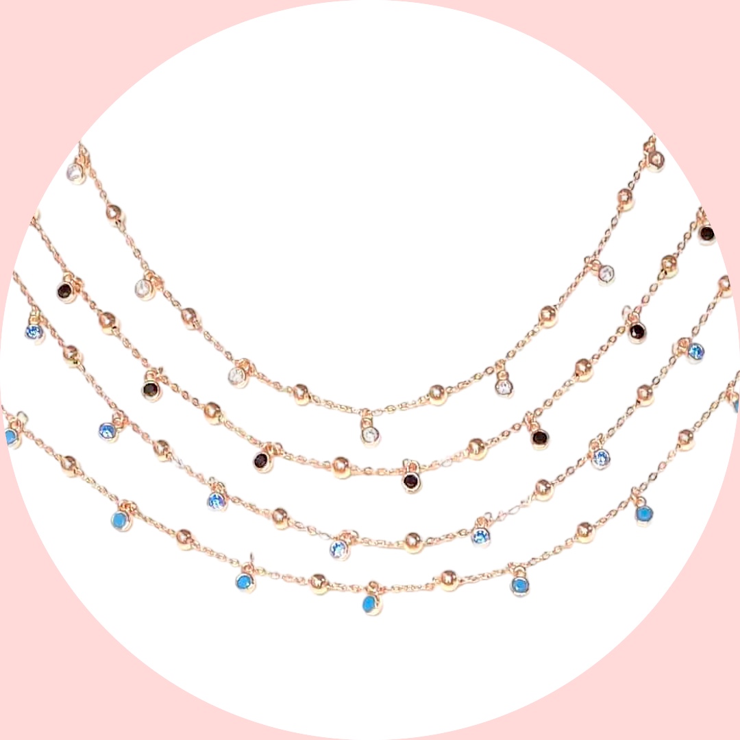 Collana a palline con punti luce