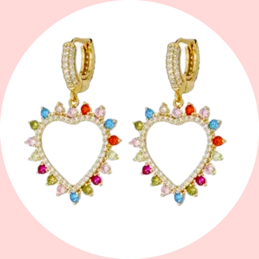 Orecchini a cuore multicolor CUORI Milano