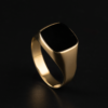 Anello a sigillo con onice modello NIGHT