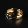 Anello con diamanti neri modello HIKARI
