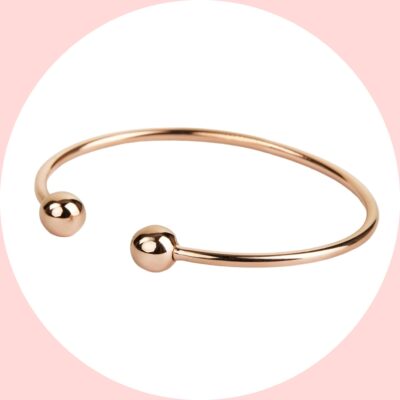 Bracciale bangle con due boules
