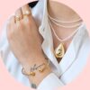 Bracciale bangle con due boules