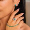 Bracciale tennis con smeraldi modello MIZU