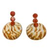 Orecchini con corallo e conchiglia