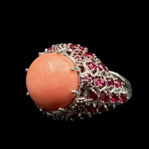 AU-A-235_1 Anello con corallo e rubini modello ANGE